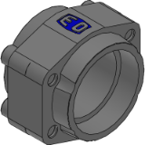 PDFS-S EO - SAE Straight 4 bolt flange connection (socket weld)
