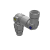 DGHD106-M EO - Double elbow male stud ball bearing rotary union